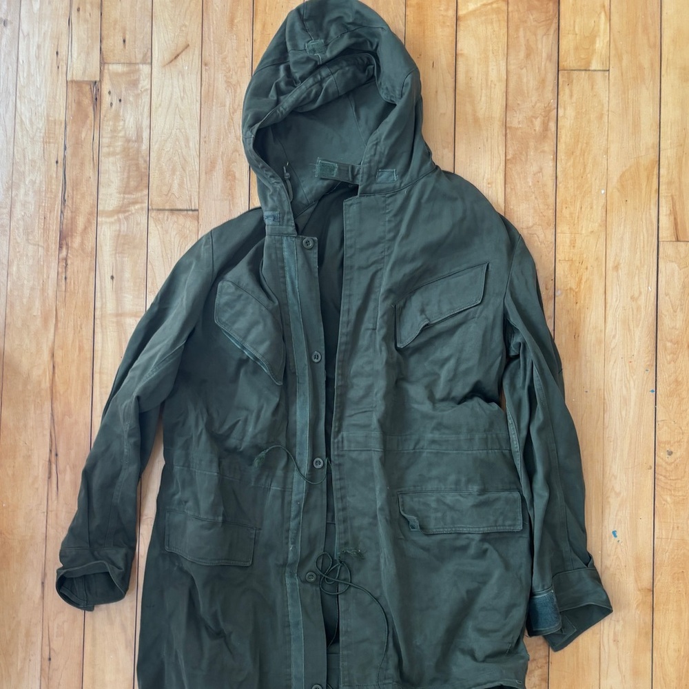 vintage european military alpine parka coat